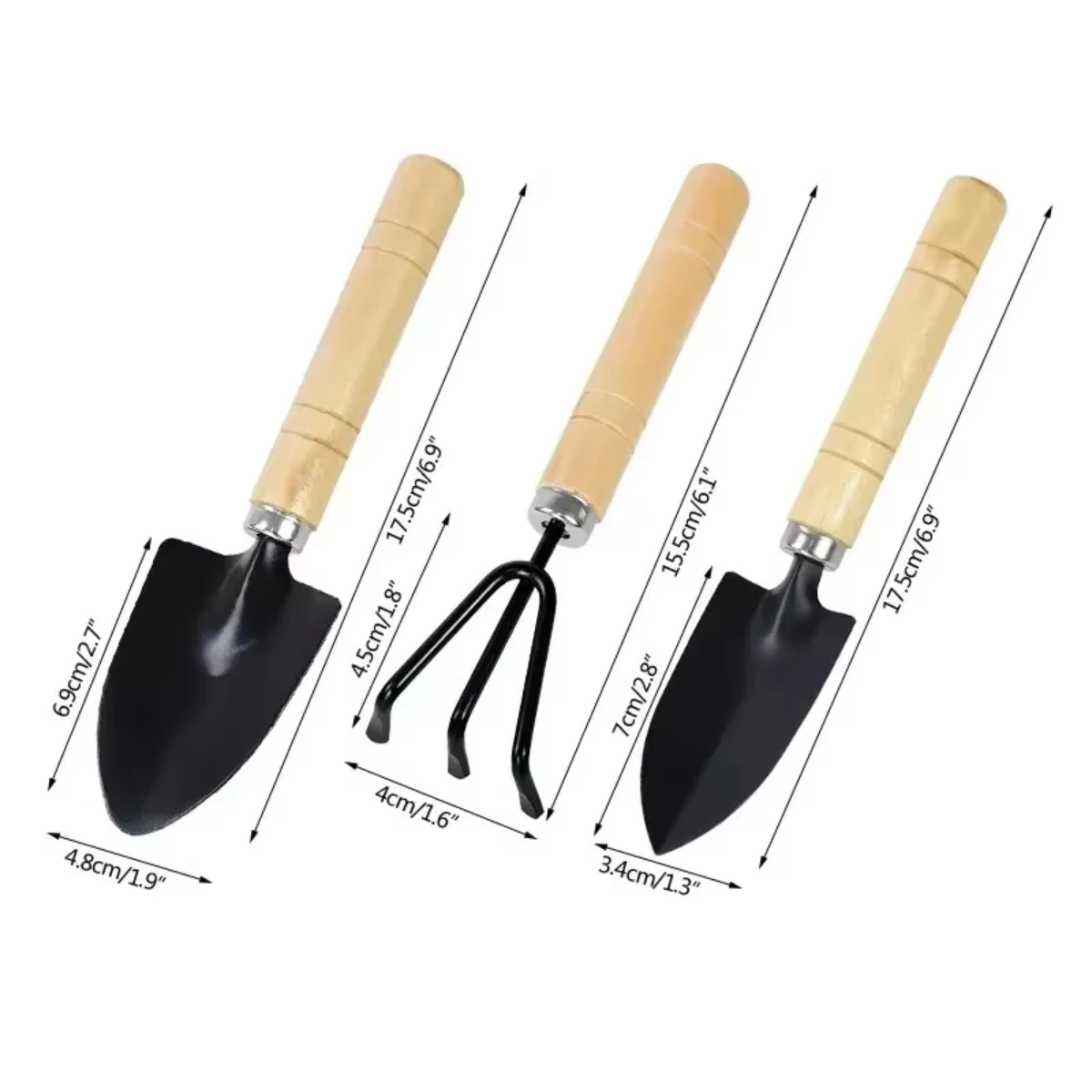 Terracotta Pot - Set di 3 mini attrezzi da
