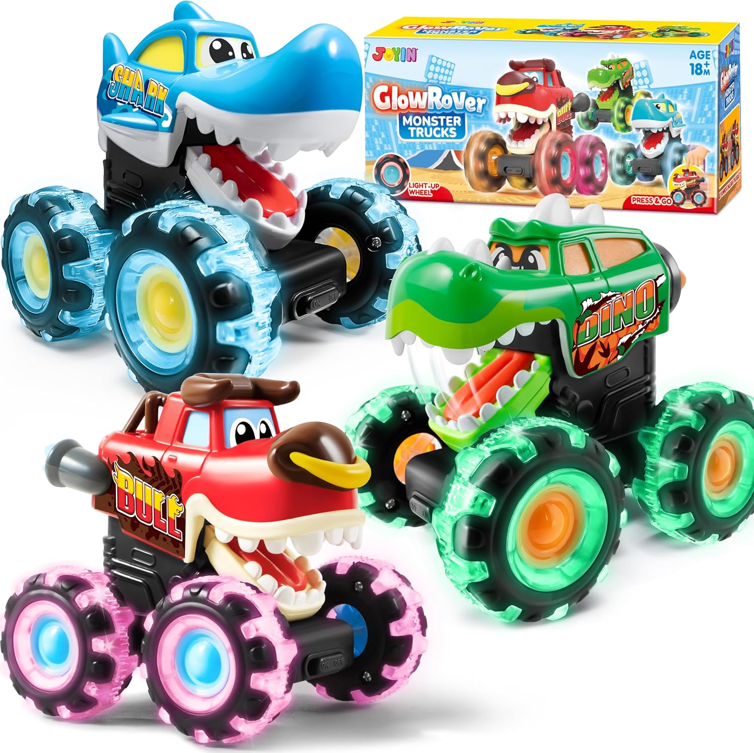 Monstera - JOYFY Set di 3 Camion Mostro