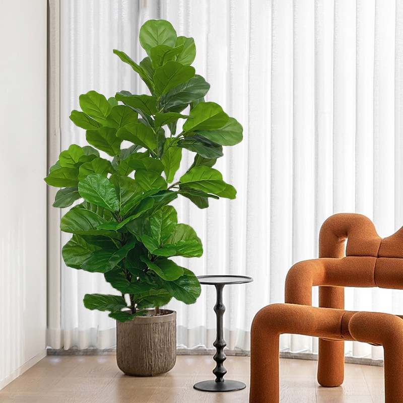 Fiddle Leaf Fig - 23-41 pollici albero di ficus artificiale